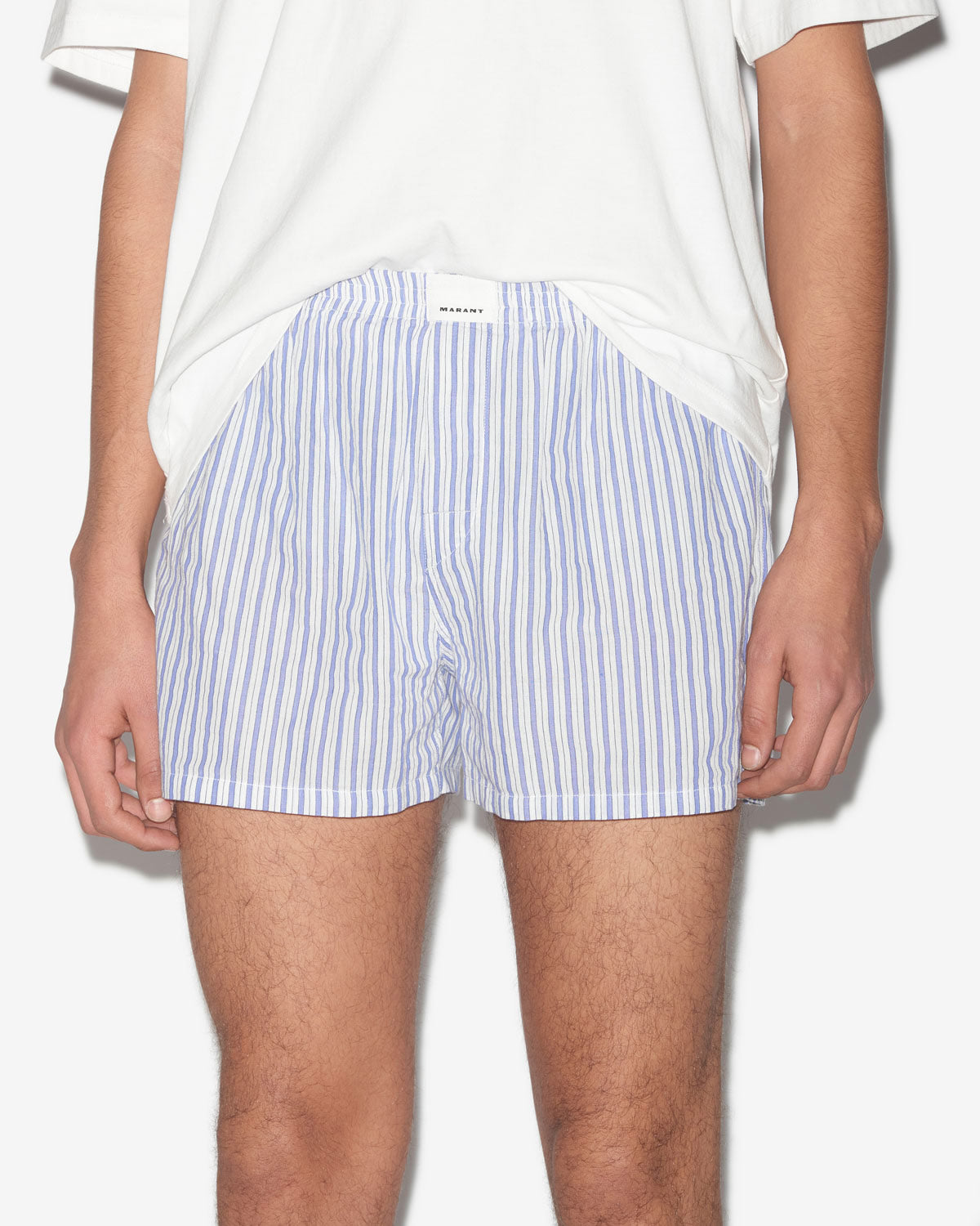 Barny striped cotton boxer shorts - Blue - Man - 1