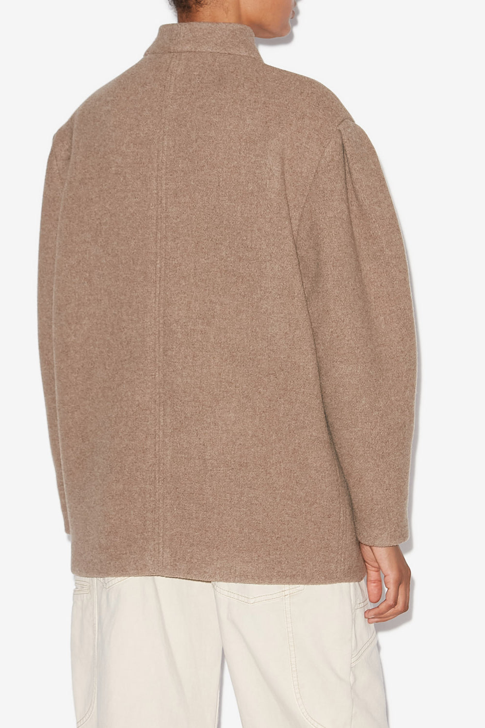 Chaqueta jabadi de mezcla de lana - Taupe - Woman - 5
