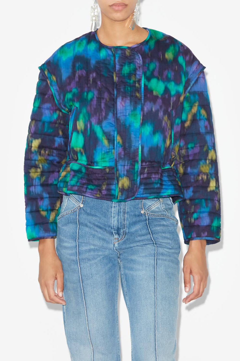 Gelio quilted jacket - Blue-green - Woman - 3