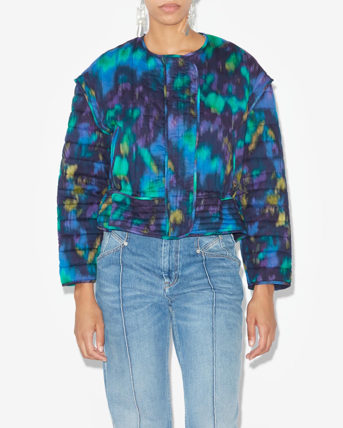 Gelio quilted jacket - Blue-green - Woman - 3