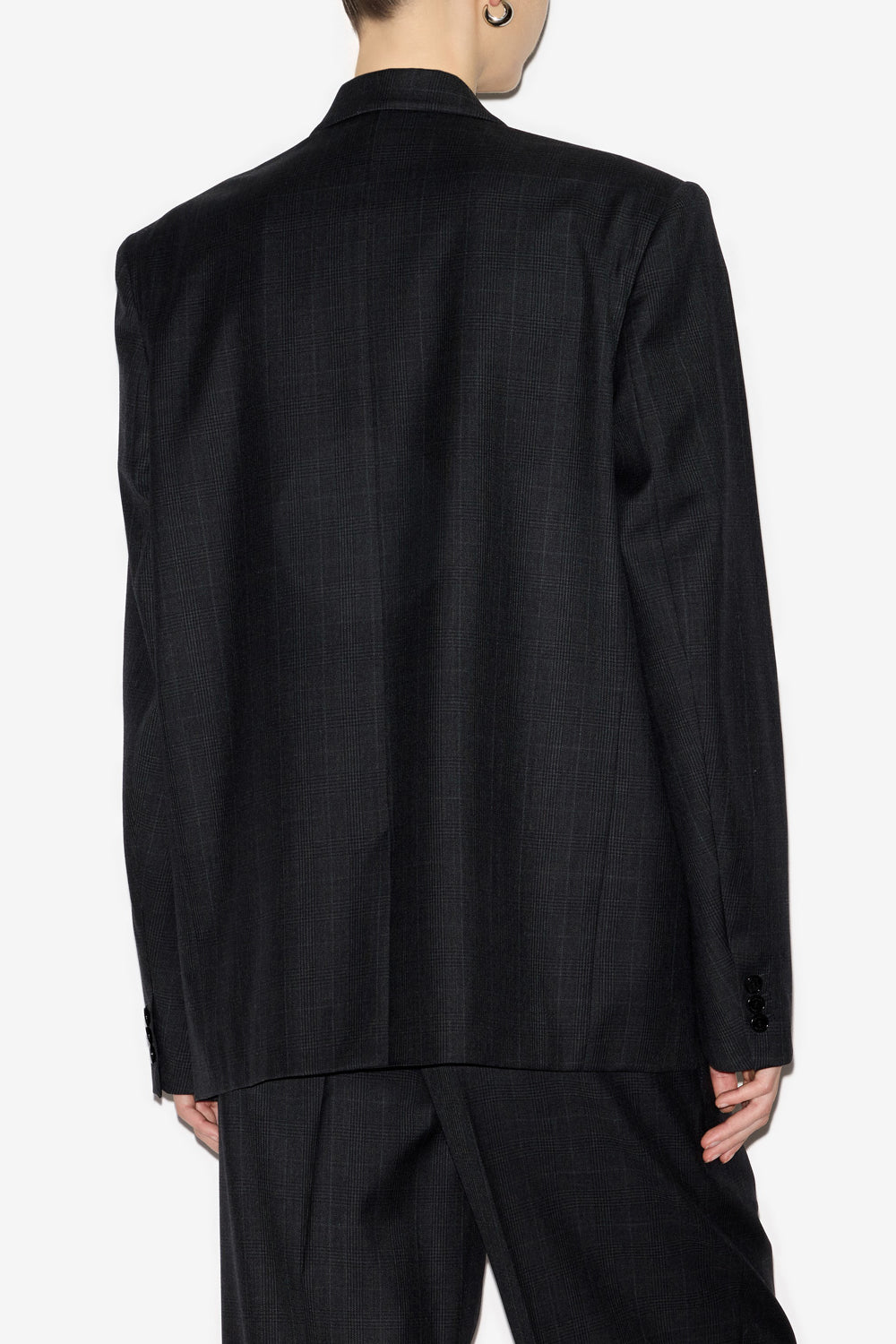 Klero glen plaid wool suit jacket - Anthracite - Woman - 5