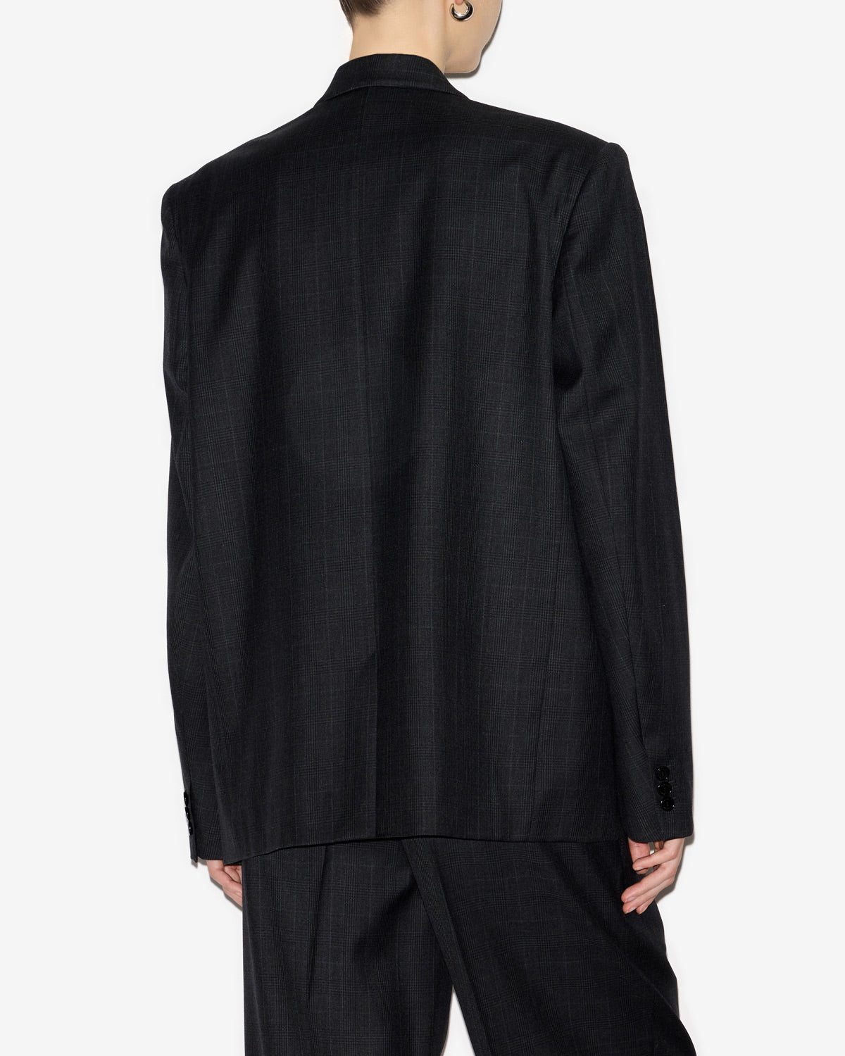 Klero glen plaid wool suit jacket - Anthracite - Woman - 4