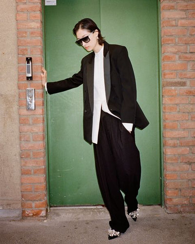 Peagan plain wool jacket - Black - Woman - 10