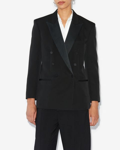 Peagan plain wool jacket - Black - Woman - 6