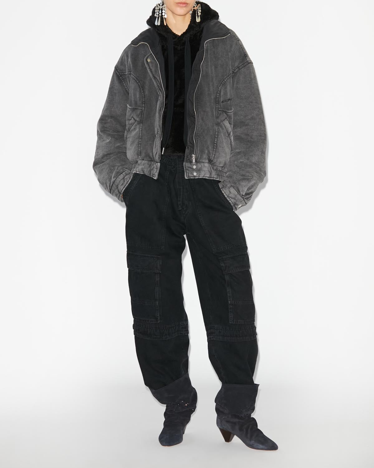 Veste parveti - Noir délavé - Woman - 1