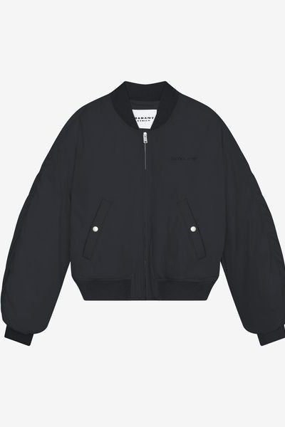 Bessime plain cotton jacket - Black - Woman - 1