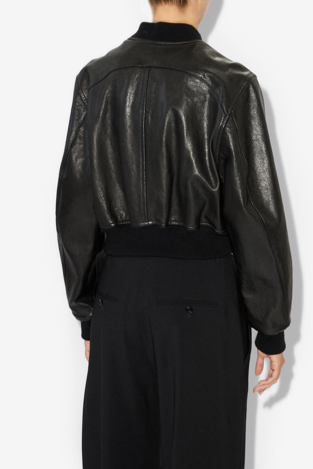 Leather jacket adriel - Black - Woman - 5