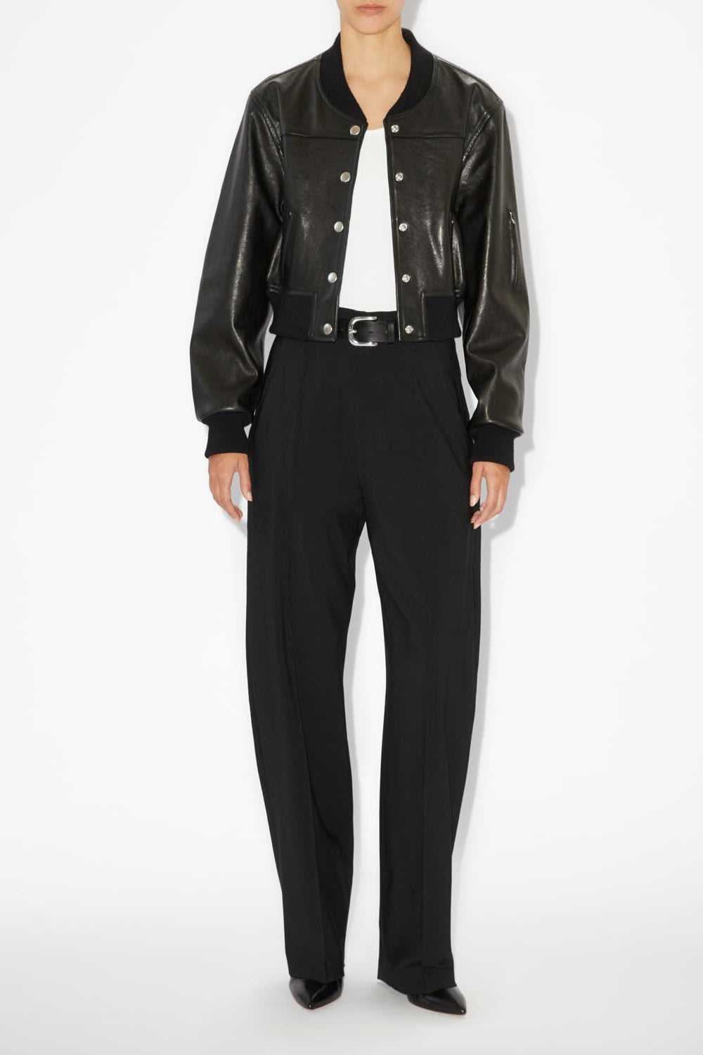 Leather jacket adriel - Black - Woman - 2