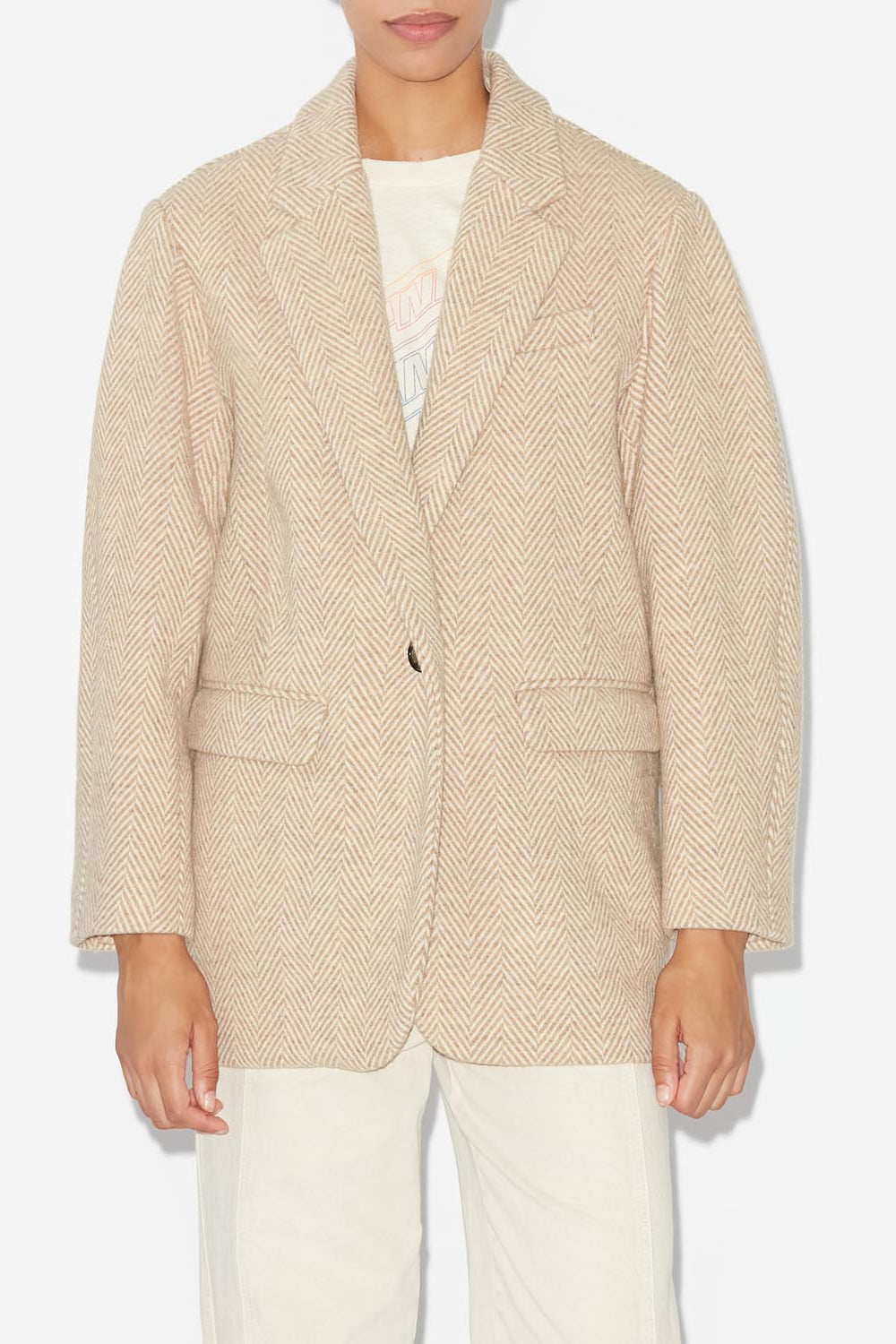 Graphic wool jacket adilinko - Toffee - Woman - 4