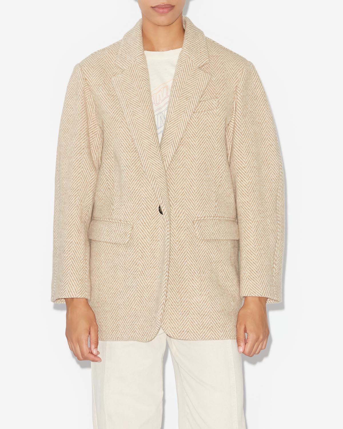 Giacca in lana grafica adilinko - Toffee - Woman - 3