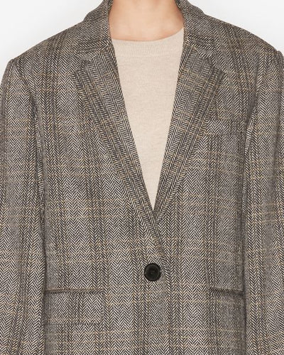 Grafische wolljacke adilinko - Beige - Woman - 2