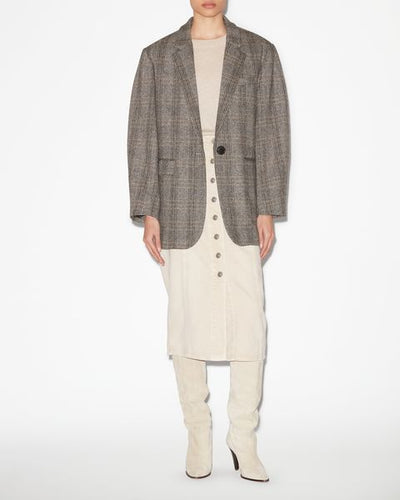 Grafische wolljacke adilinko - Beige - Woman - 1