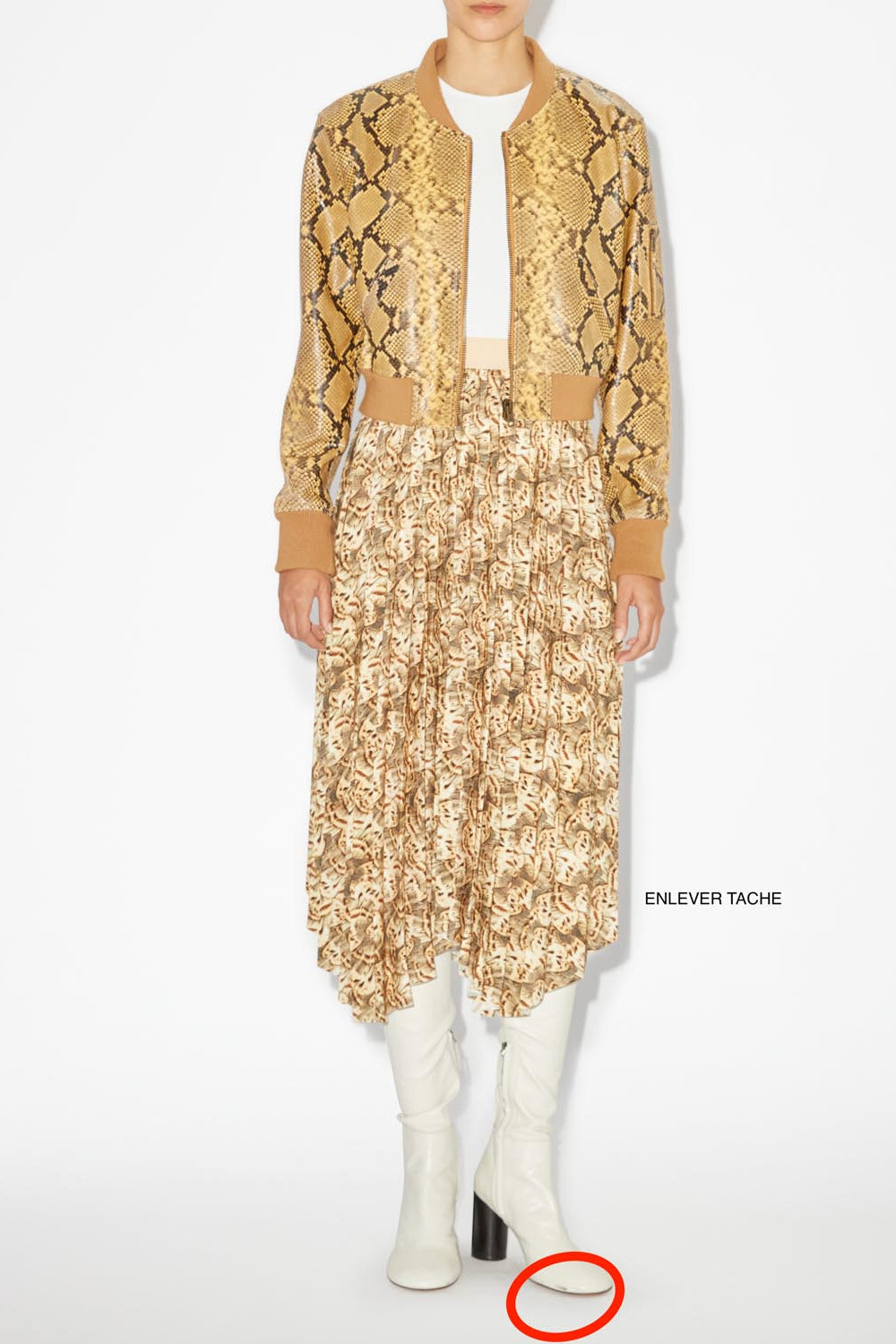 Short leather jacket cerem - Natural - Woman - 1