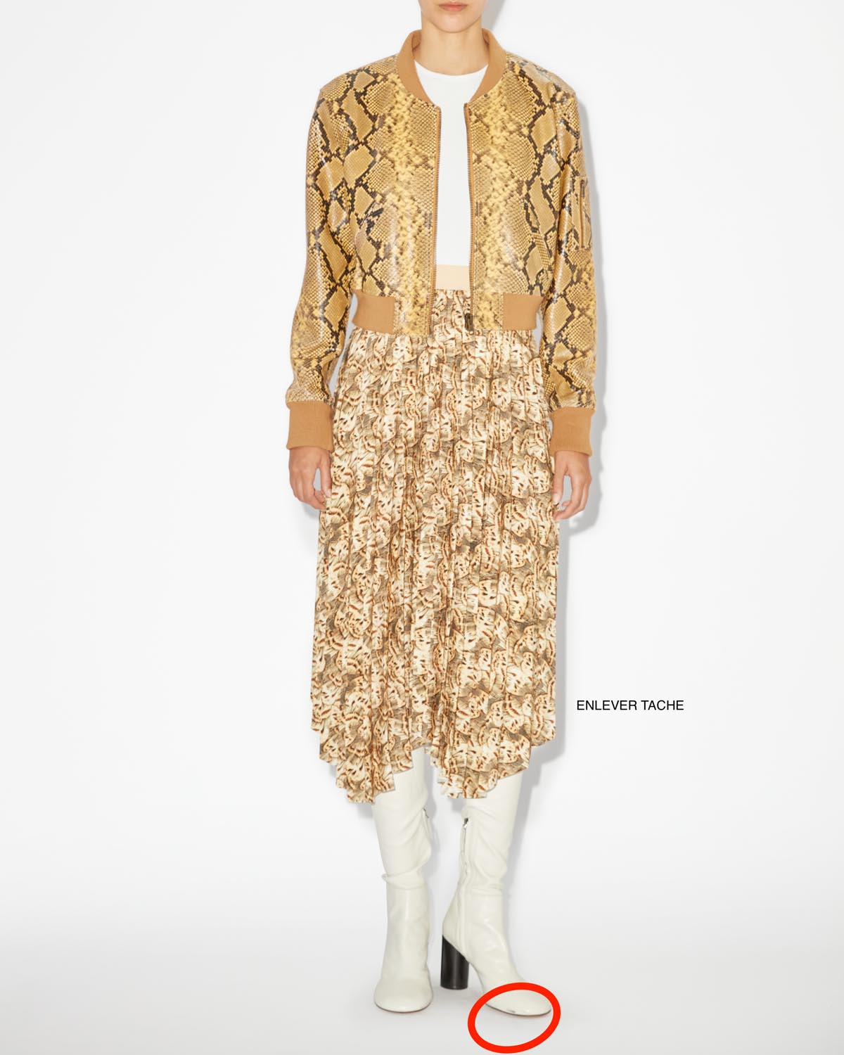 Short leather jacket cerem - Natural - Woman - 5