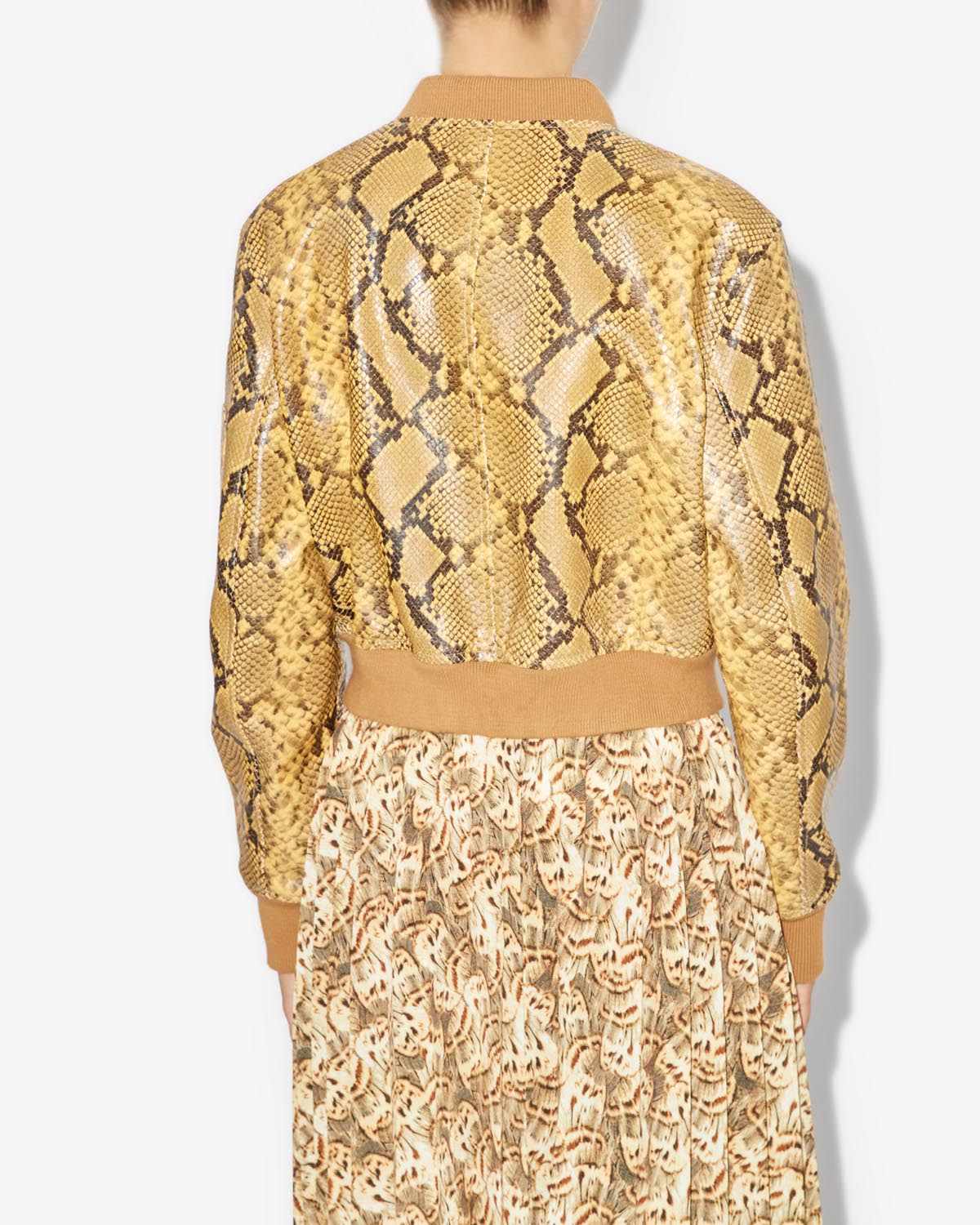 Short leather jacket cerem - Natural - Woman - 4