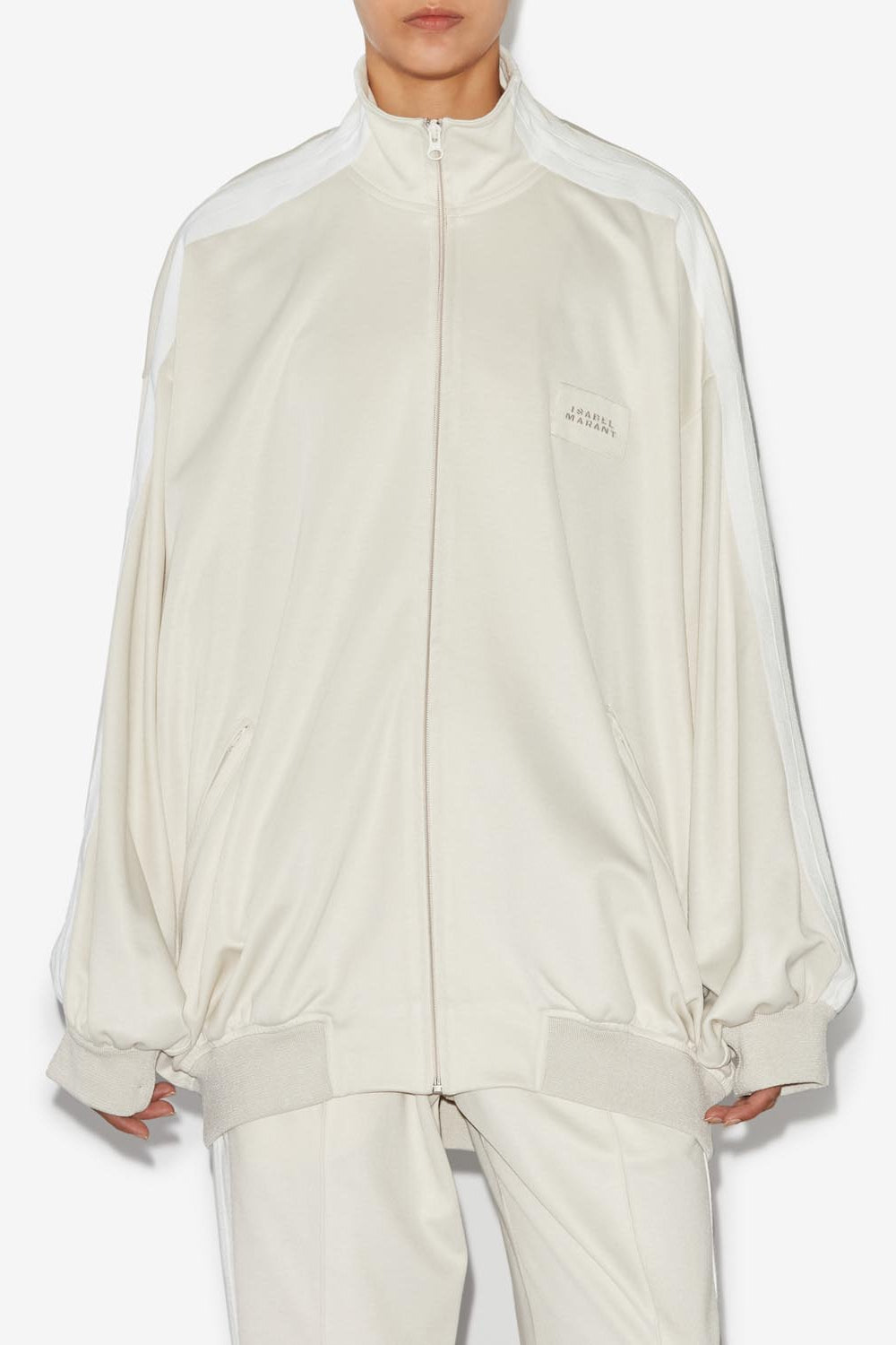 Rejane drop-shoulder jacket - Ecru - Woman - 4