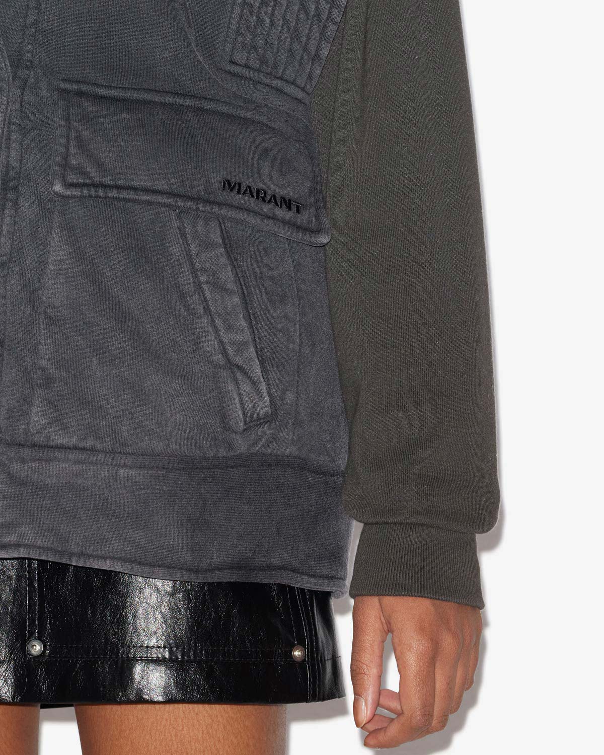 Naelle plain-colored cotton vest - Black - Woman - 2