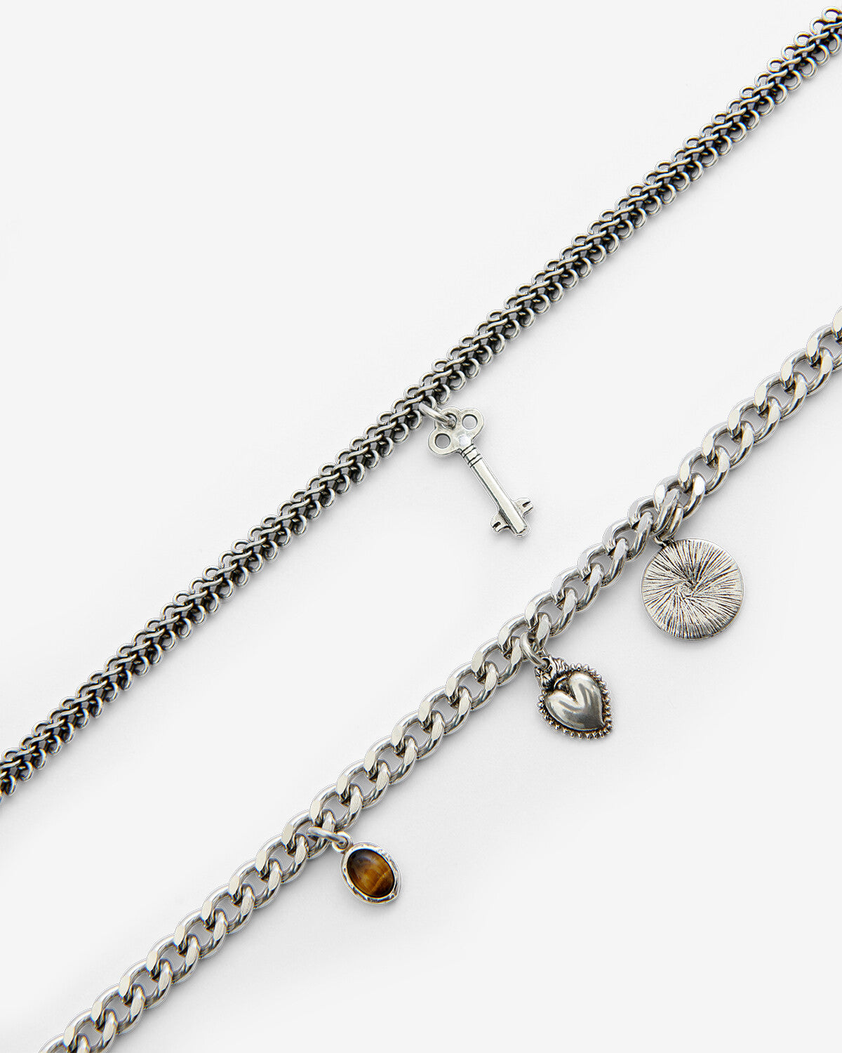 Broche scott colgante de latón bañado en plata - Plata - Man - 2