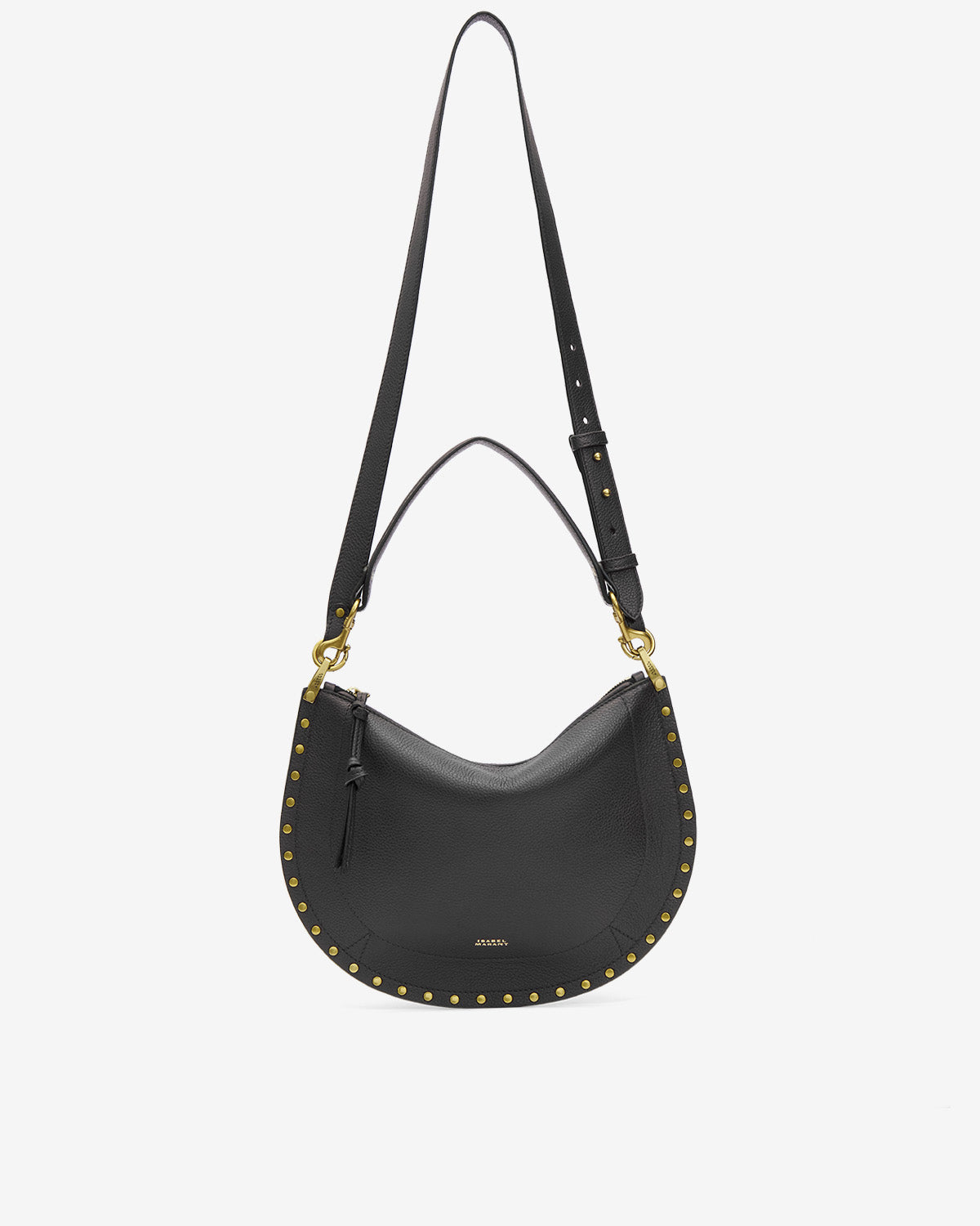 Handtasche oskan hobo soft zip aus genarbtem kalbsleder - Schwarz - Woman - 6