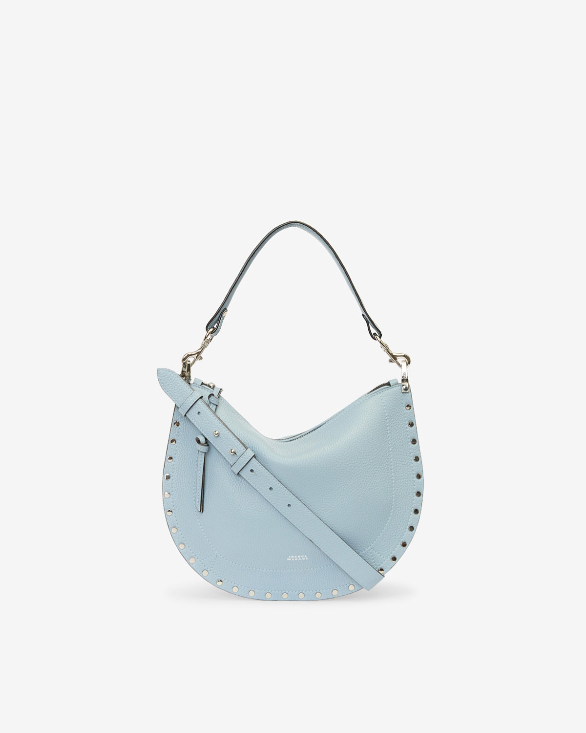 OSKAN SOFT ZIP SHOULDER BAG Woman light blue | ISABEL MARANT