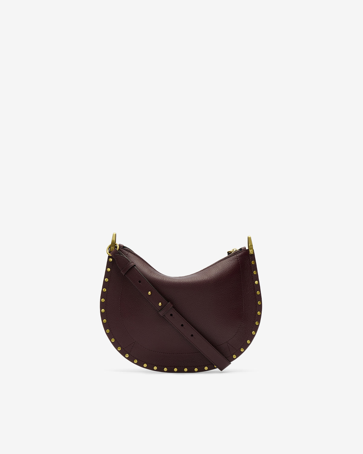 Schultertasche oskan soft zip aus leder - Bordeaux - Woman - 2
