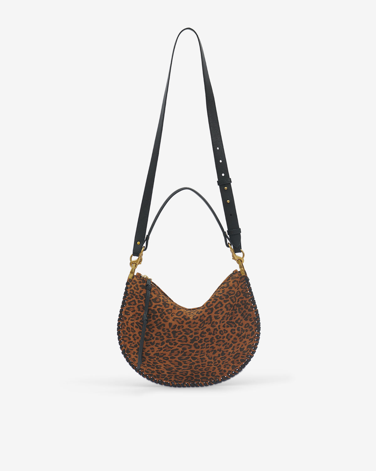 Oskan soft zip 프린트 스웨이드 가죽 백 - Leopard - Woman - 6