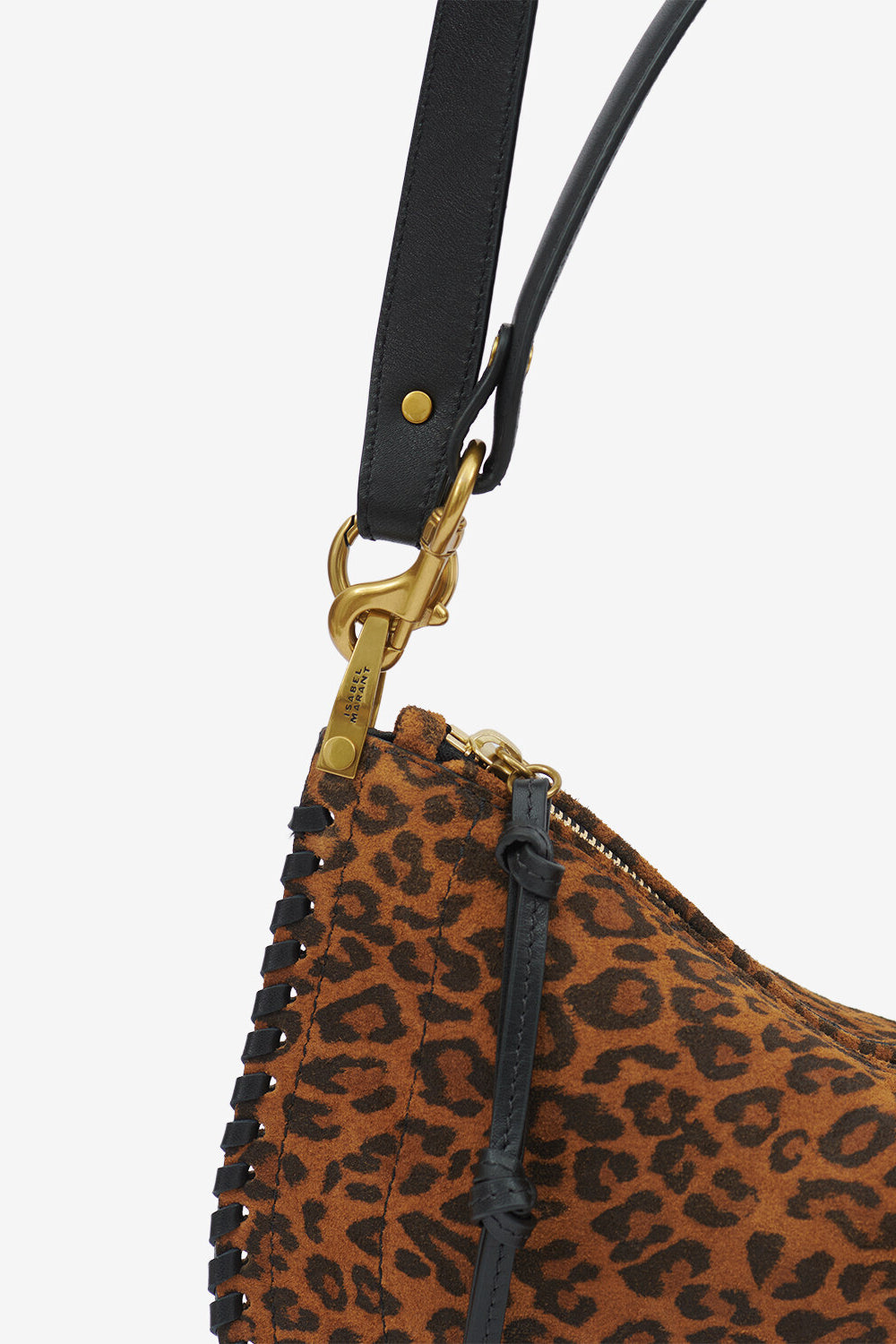 Oskan soft zip 프린트 스웨이드 가죽 백 - Leopard - Woman - 4