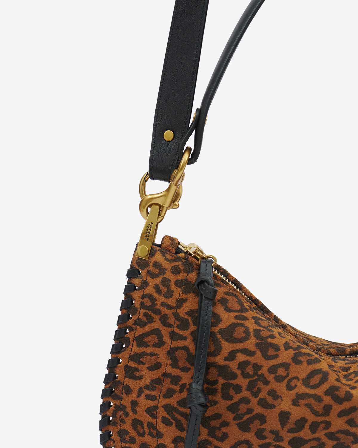 Oskan soft zip 프린트 스웨이드 가죽 백 - Leopard - Woman - 3