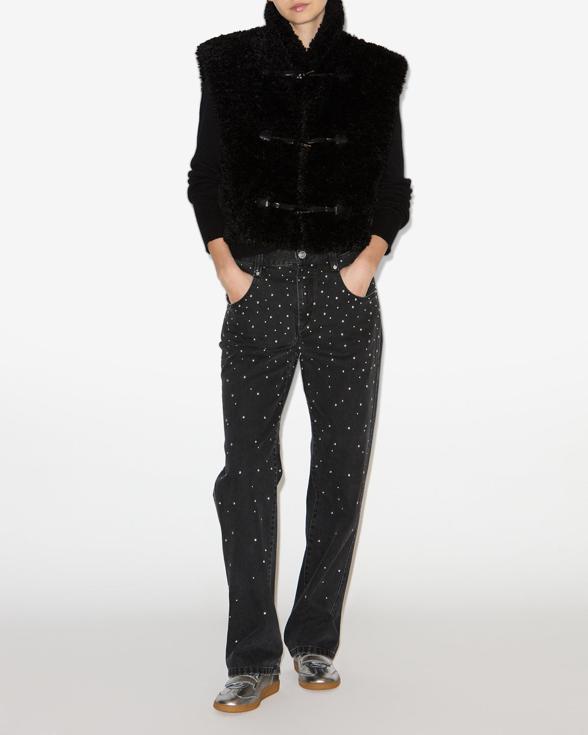 Beth レザー ローカットスニーカー - Gun metal - Woman - 6