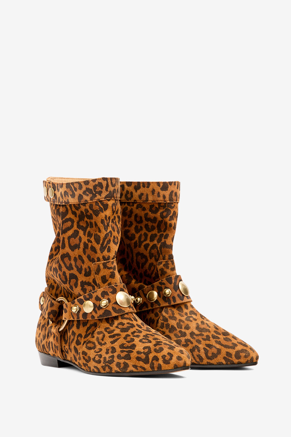 Stania プリント入りカーフスエードレザー製 フラットブーツ - Leopard - Woman - 3
