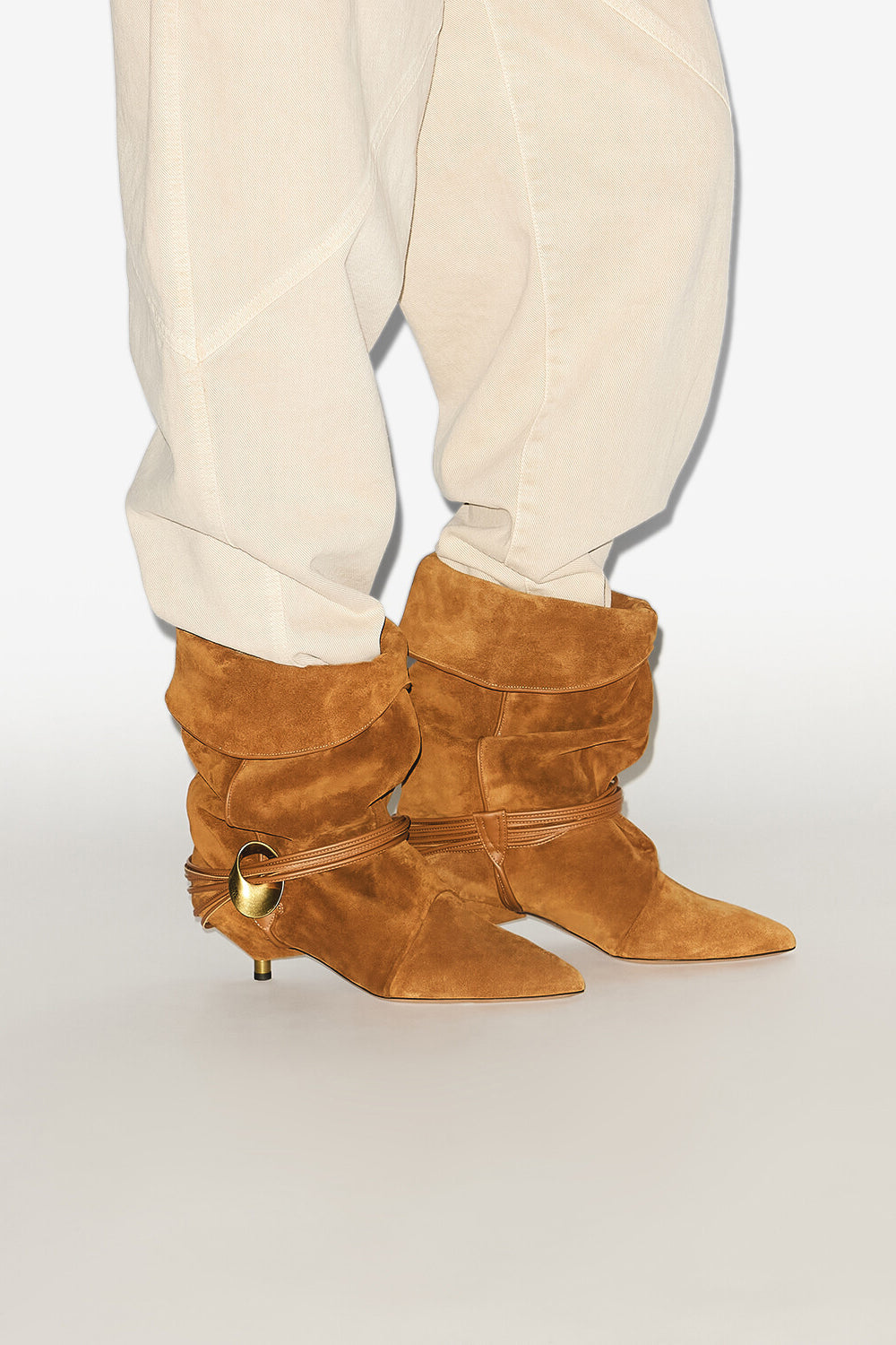 Edrika draped boots - Cognac - Woman - 5