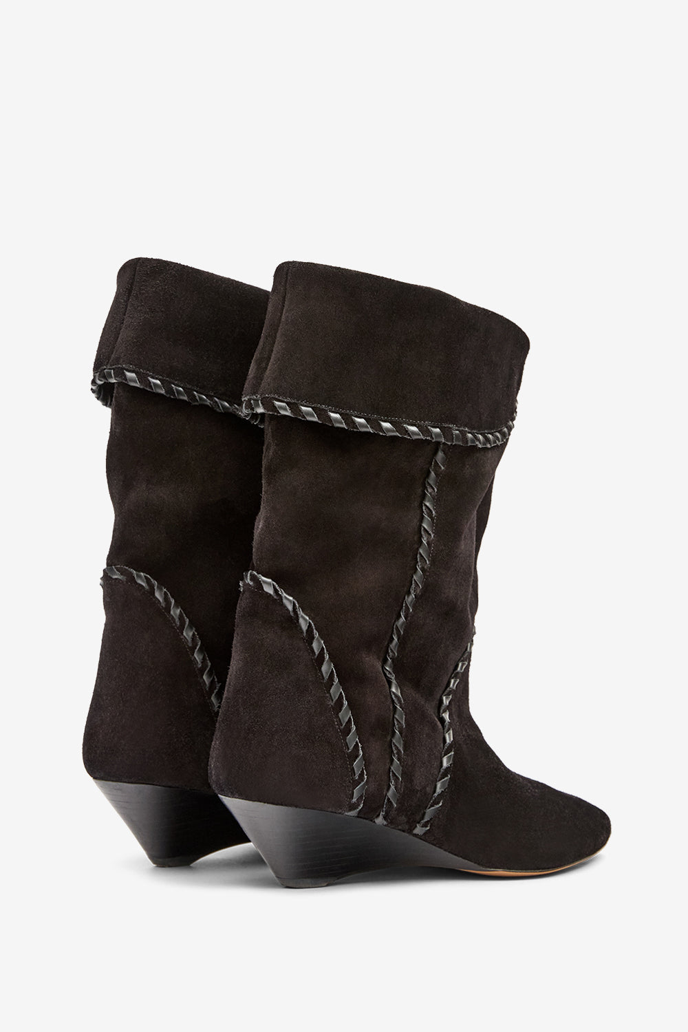 Edoa suede calfskin leather boots - Black - Woman - 2