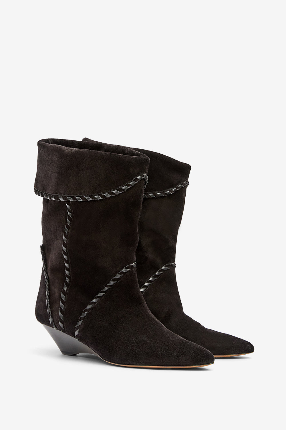 Edoa suede calfskin leather boots - Black - Woman - 3