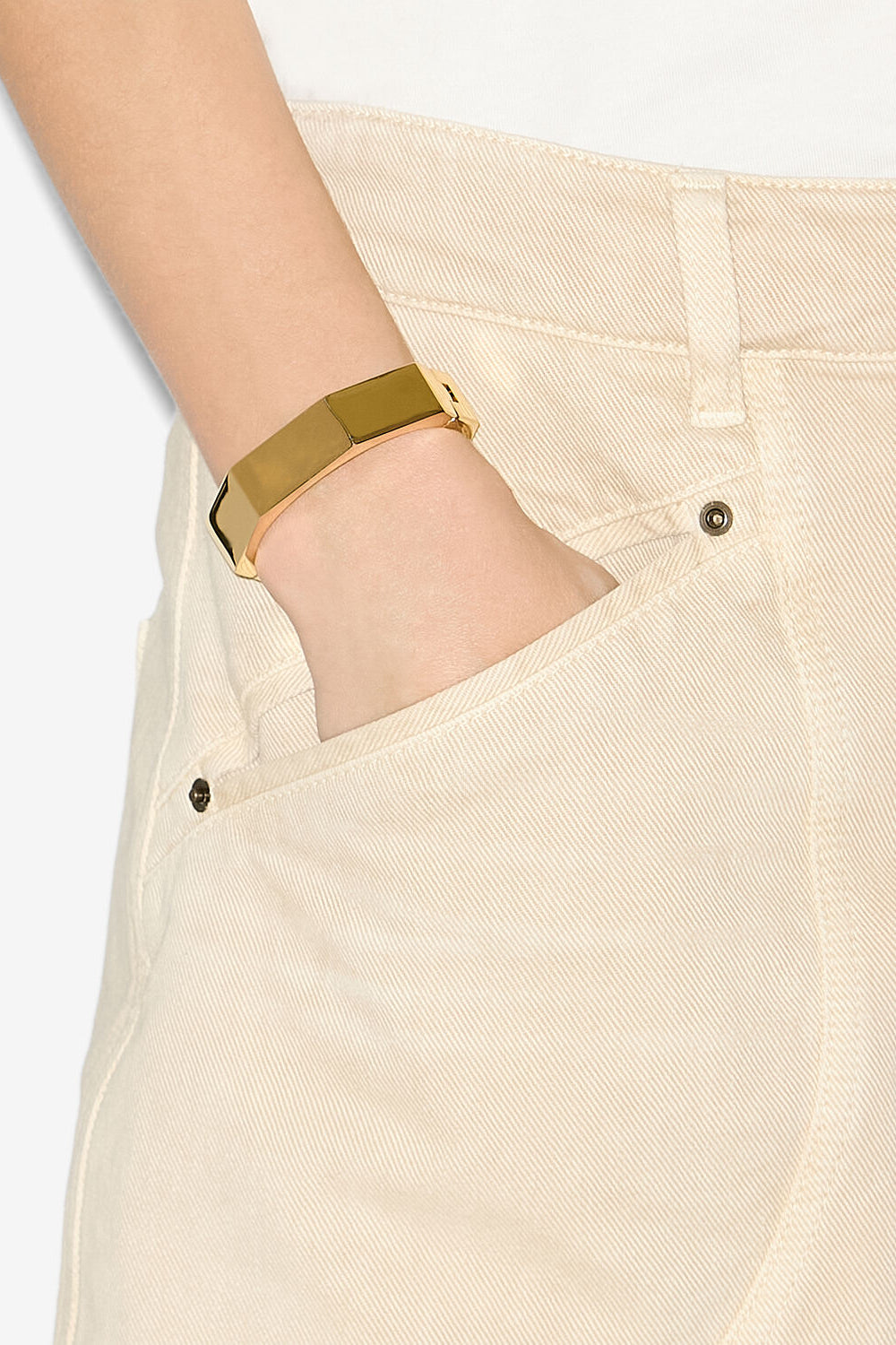 Orenda brass cuff bracelet - Gold - Woman - 2