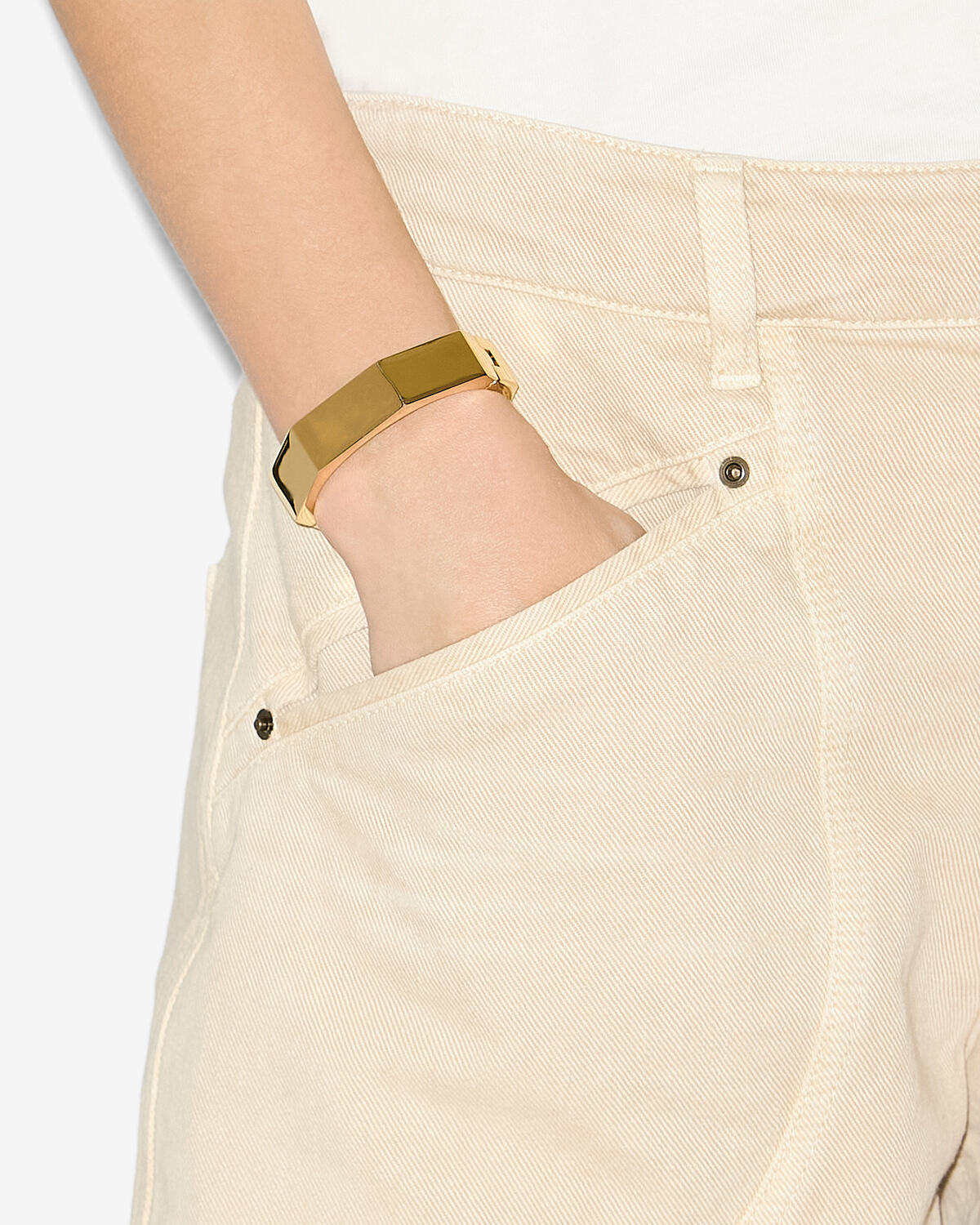 Orenda brass cuff bracelet - Gold - Woman - 2
