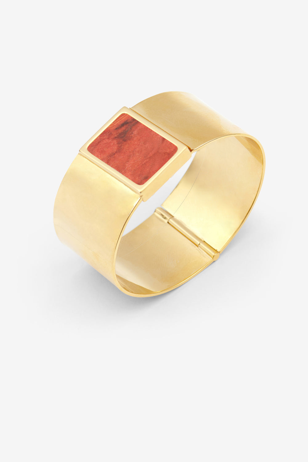 Halona brass cuff bracelet - Orange - Woman - 3