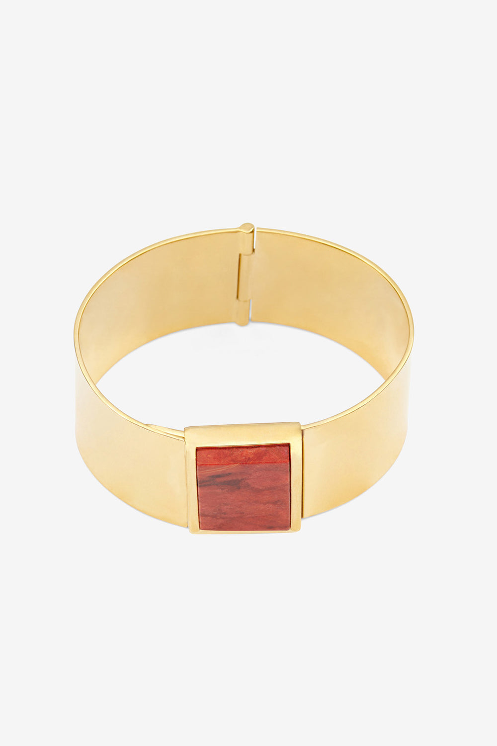 Halona brass cuff bracelet - Orange - Woman - 1