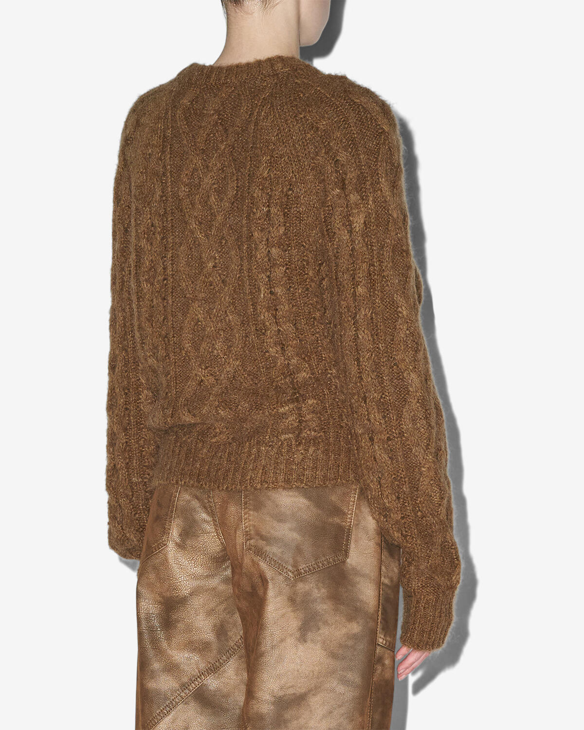 Yara cable knit cardigan - Bronze - Woman - 4