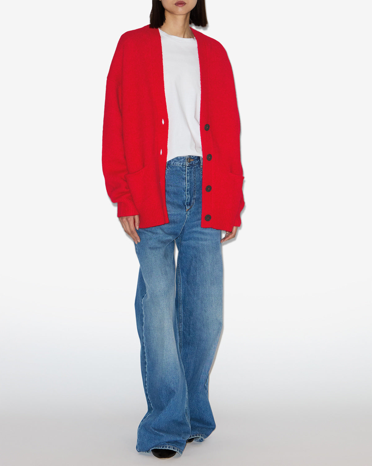 Eborah baby alpaca cardigan - Red - Woman - 1