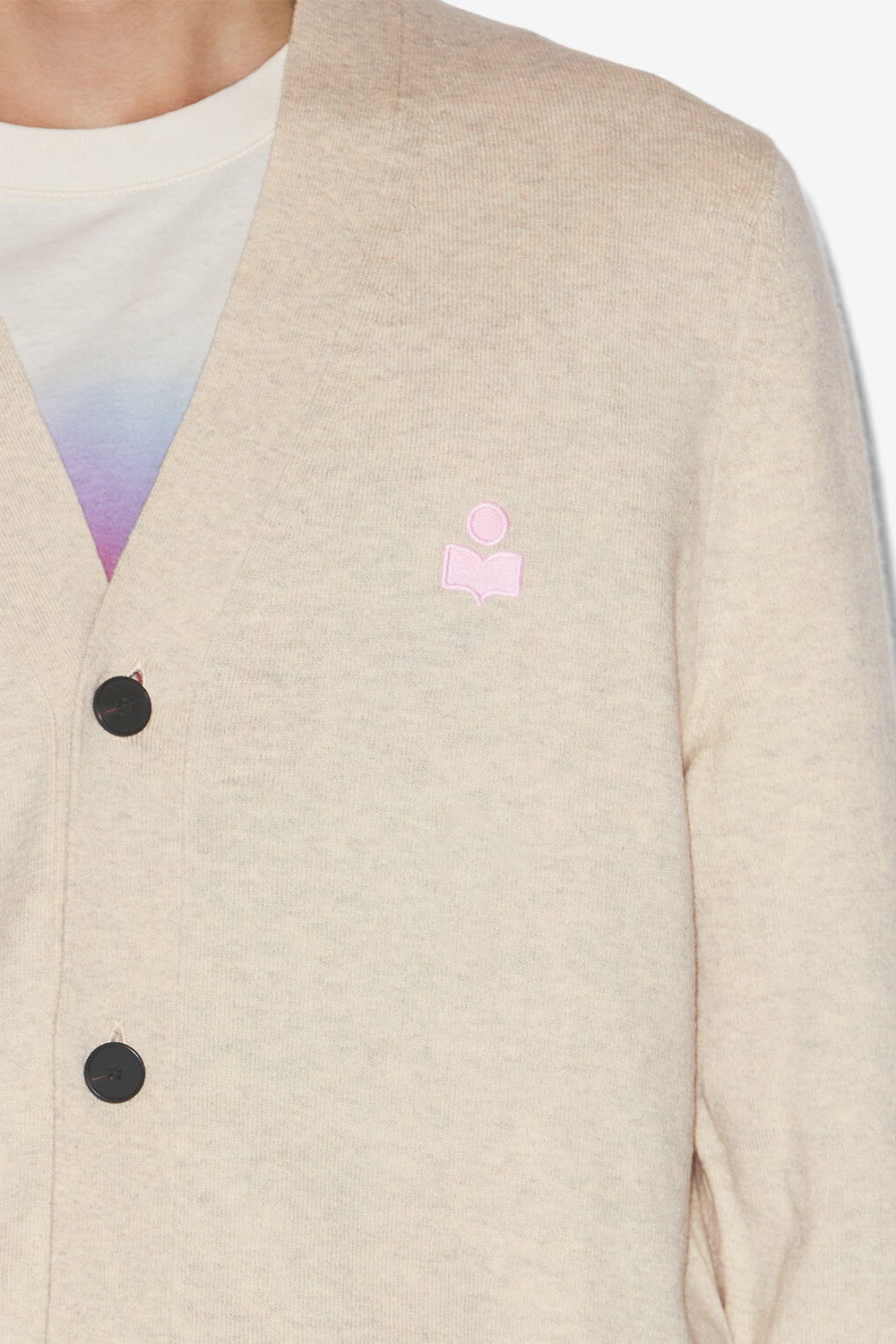 Cardigan melvin - Gris clair-rose - Man - 3