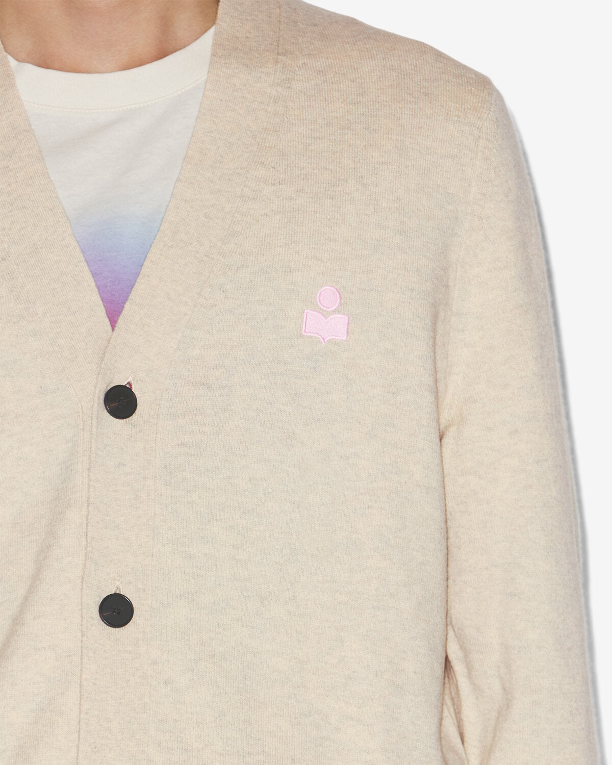 Cardigan melvin - Gris clair-rose - Man - 2