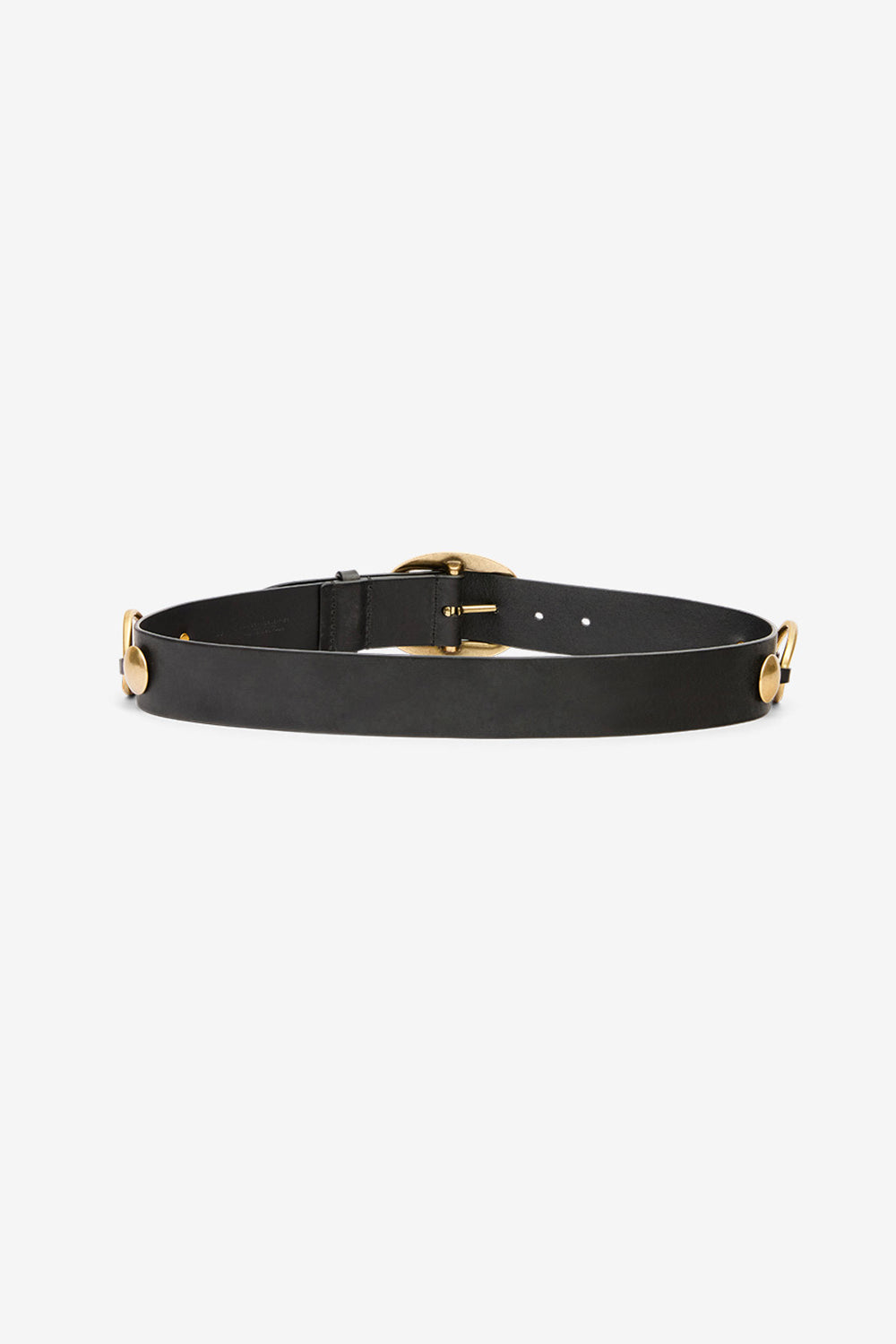 Dara leather and metal belt - Black - Woman - 2