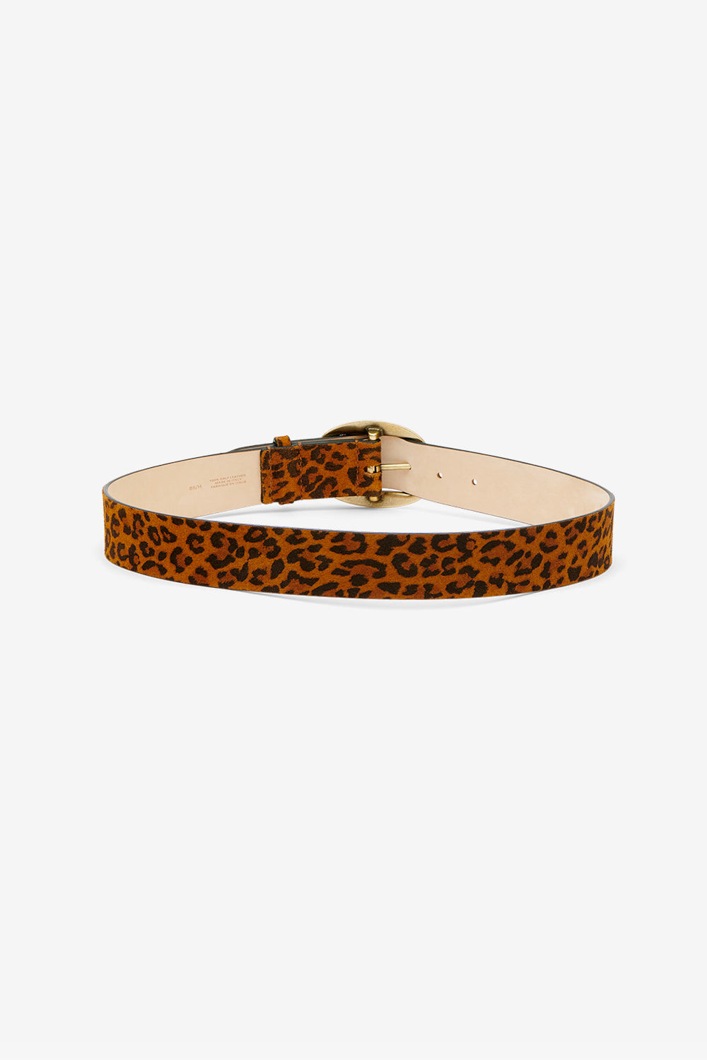 Cintura dara in pelle di vitello scamosciata - Leopard - Woman - 2