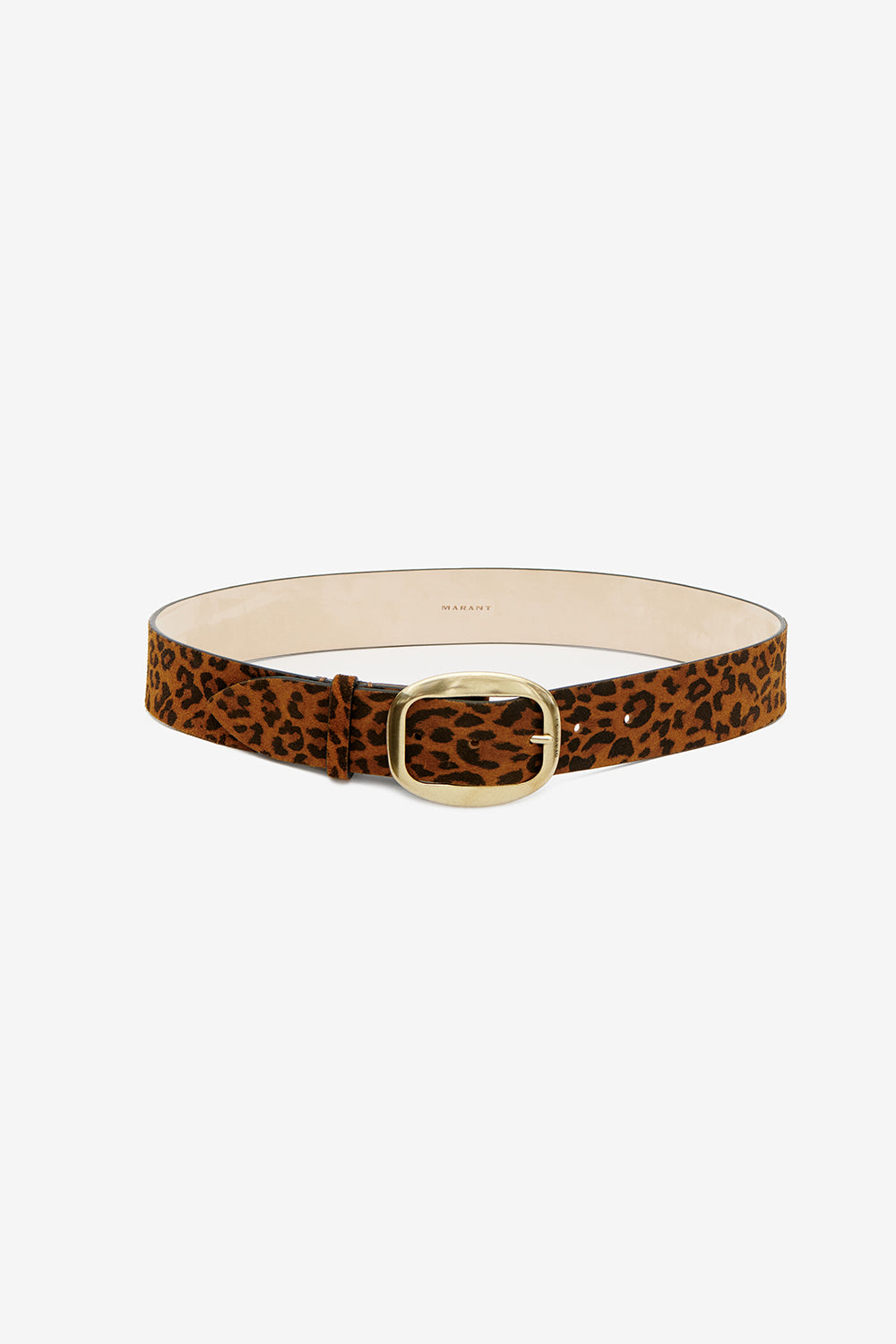 Cintura dara in pelle di vitello scamosciata - Leopard - Woman - 1
