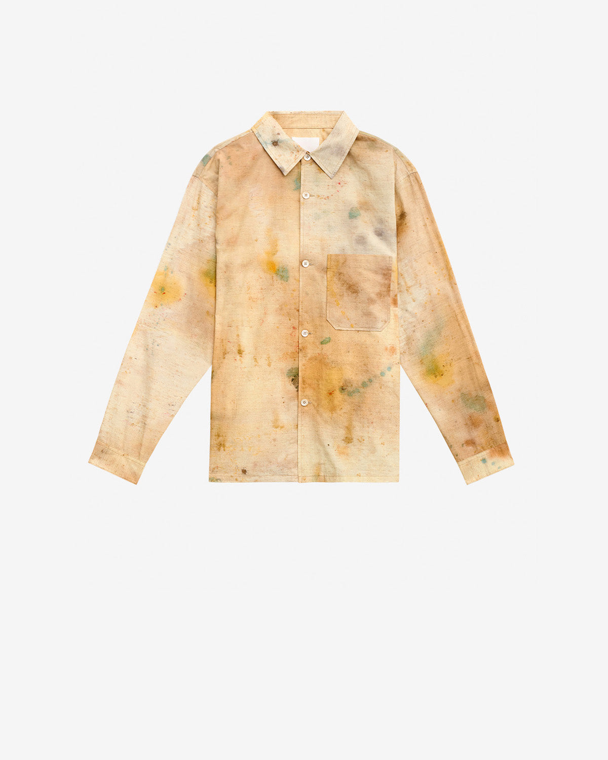 Camisa yacine de algodón pintado - Beige - Man - 5
