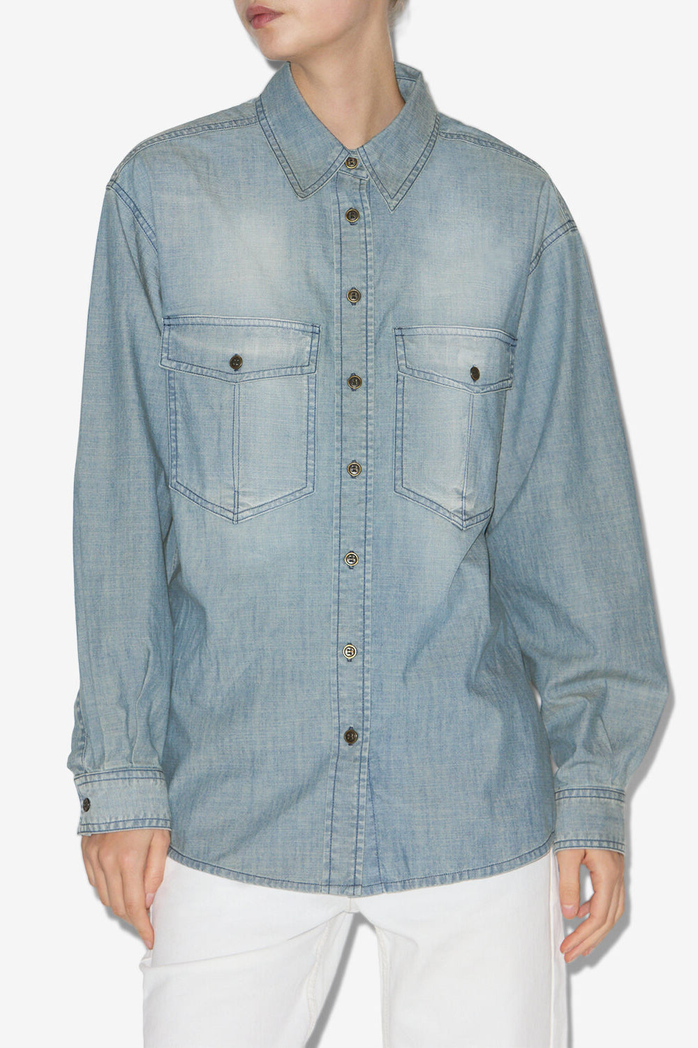 Camisa ovelia de cambray - Azul - Woman - 4