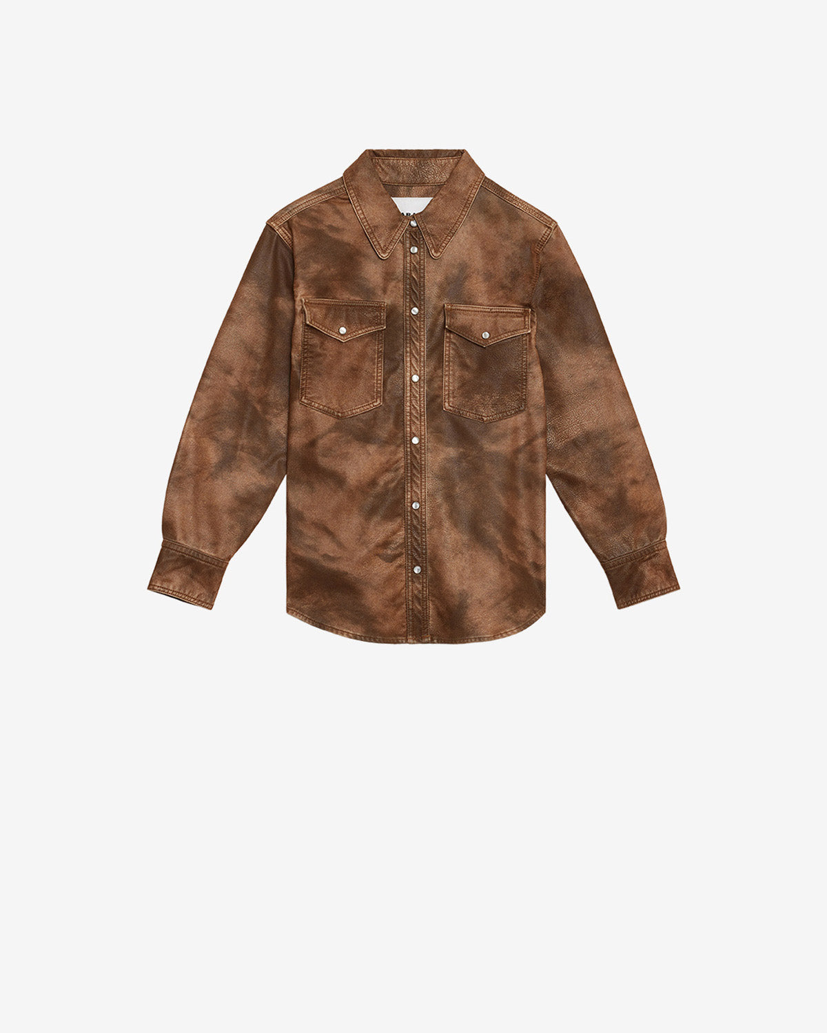 Camicia karima in ecopelle - Tabacco - Woman - 4