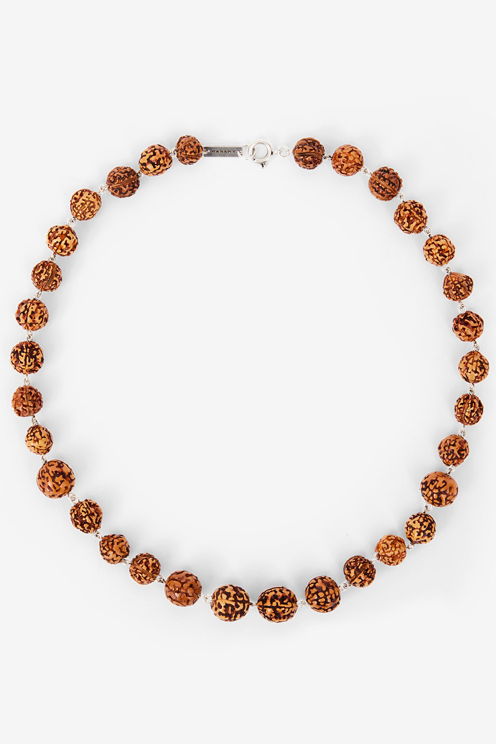 Hugh rudraksha necklace - Natural and silver - Man - 1