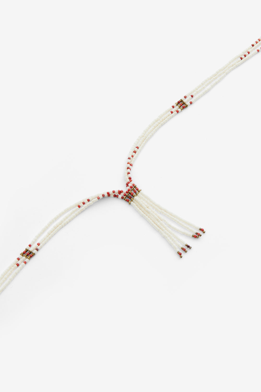 Sean beaded necklace - Ecru-bronze - Man - 3