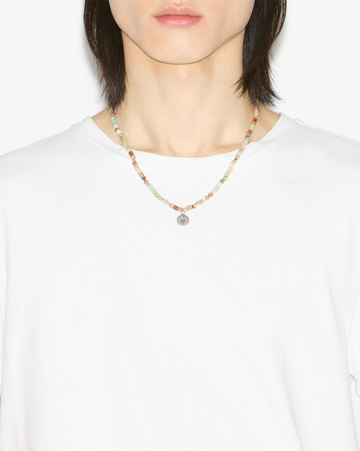 Collana pierce Man Pastel green-silver 1